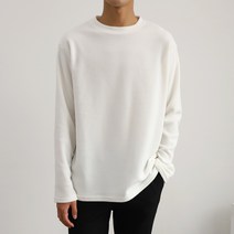 더베이직샵 부드럽고 따뜻한 기모 세미오버 플리스 긴팔 라운드 티셔츠 6컬러