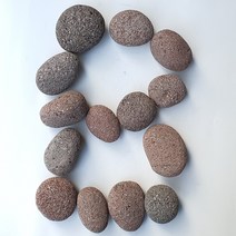 화산에그스톤 붉은색50-80mm 3kg(1봉)