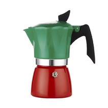 Sifei 수입 밸브 모카포트 300ml, 1개, 그린   레드
