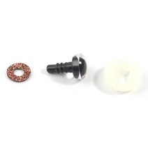 DIY 공예용품 장식품 폼폼 리본 20 세트 플라스틱 지우기 사다리꼴 안전 장난감 눈 반짝이 인형 공예 테디, [01] S 9mm Dia, 03 Coffee_01 S 9mm Dia.