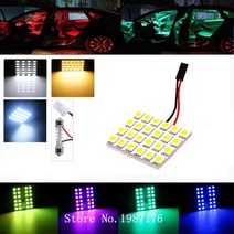 면발광 led바 캠핑전구 식빵등자동 T10 Festoon 12 24 48 SMD 5050 LED 따뜻한 화이트 버스 트럭 BA9S W5W, 한개옵션1, 04 12V 24SMD Ice Blue