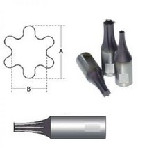 8mm 생크 로터리 브로칭 펀치 헤드 T5 T6 T8 T10 T15 T20 T25 펀치 롤링 버니싱 CNC 선반용 torx, T20 -8mm shank