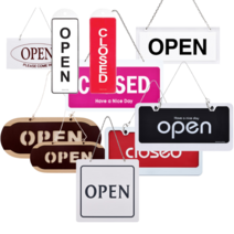 매장 가게 open close 팻말 오픈 클로즈 안내판 양면 사인걸이 인테리어, 포멕스 가로형