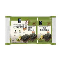 청정원 아침메뉴추천 건강한 올리브유 재래김 도시락 김 반찬 5g 9봉 맛있는 어린이간식 간단한요리 간편식, 5세트