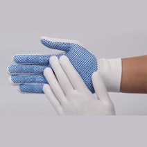 과수원 원예 엠보싱 고무코팅 면장갑 5P 근로자 정비소 공사현장 제조시설 공장 정밀작업, 1개, 고급형 점박이 장갑-중  5개