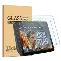 [2-Pack] PULEN for Echo Show 2nd Generation Screen Protector Tempered Glass 9H Hardness No Bubble An, 1