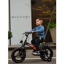 여아 어린이 아동 4발 자전거 보조바퀴 네발 공주, 18인치 듀얼디스크브레이크 레드