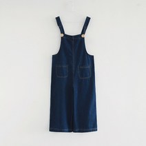 데님 청 와이드 통 멜빵바지 점프수트 5XL 특대