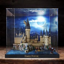 호그와트성 아크릴 디스플레이 71043 중국 호환 블록, 3mm+하이베이스부티크