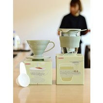 일본 HARIO 손으로 만든 커피 컵 v60 필터 수지 드립 깔때기 세트 스마트, [10] 커피 필터컵용 특수 여과지 100매