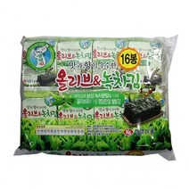 ⓖ 성경올리브녹차식탁김(4gx16봉)X8개(1박스) GЯ+VIP_ 지도표 성경김, GЯ 1