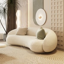 라운드 3.5인용 소파 벨벳 원룸 투룸 미니멀, 테디벨벳램라이크벨벳(화이트스팟), 싱글 + 쓰리 + 커피 테이블 콤비네이션 세트