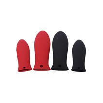 무쇠팬 실리콘 손잡이 (블랙레드), 블랙 소 11cm