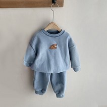 곰돌이 츄리닝 4칼라 캐주얼 상하복세트 유아동 어린이집 운동복 데일리룩