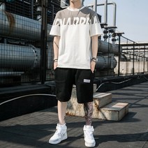 스포츠 남성 캐주얼 t남자티 여름 세트 2022 뉴타입 단소, T01-M, C01-11트-화이트색