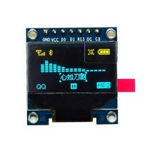 0.91 인치 oled IIC 직렬 흰색 OLED 디스플레이 모듈 128x64 I2C SSD1306 arduino용 LCD 스크린 보드, 한개옵션1, 08 0.96in Y B 7pin