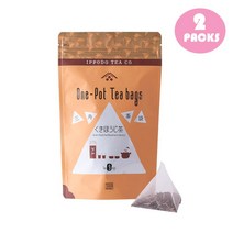 Ippodo One-Pot Tea Bags Kuki Hojicha [일본발송] 잇포도 원팟 티백 쿠키 호지차 볶은 줄기 9개입 2팩, 2개