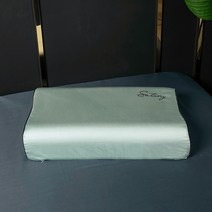 목디스크에 좋은 베개 경추 거북 목 주름 방지 교정 경침 베개 60s 자수 면화 케이스 이집트 면 솔리드 컬러 베갯잇 라텍스 케이스 커버 30x50 40x60, 40x60cm 1개, 모 차 LV