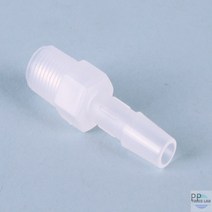 숫나사선 어댑터 나사선과 호스 연결용 Natural PP PVDF (Teflon) C20-140-23 PPTA06, 4) Tube Fitting PVDF (Teflon) 1/4inch NPT 5/16inch 7.94mm