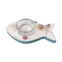 탁상 호텔을 위한 지중해 작풍 촛대 촛대 동상 Tealight 홀더, 수지 나무, 생선