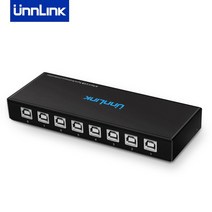 kvm스위치 Unnlink usb 8 포트 동기 컨트롤러 usb kmv 1 키보드 마우스 제어 세트 워크 스테이션 용 8 개컴퓨터노트북테이블 6, 협력사, 검은 색