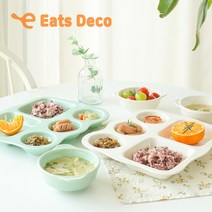 국산 잇츠데코 도자기식판 성인식판 다이어트 가정용 식판, 옐로우식판(국볼 미포함)