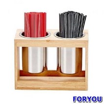 ForU899 커피 스퀘어 2구 디스펜서 1개 홀더 까페용품 주방정리 커피소품보관