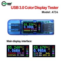 전기요금측정기 USB 미니 디지털 전압계 전류계 배터리 파워 뱅크 용량 테스터 휴대 전화 충전 볼트 검출기, 한개옵션0