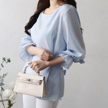 수키 스퀘어넥커프스블라우스 1024937