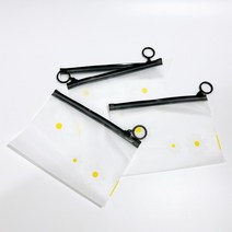 PVC 지퍼백 고리 슬라이드 비닐봉투 화장품포장 여행용파우치 구디백, 단품