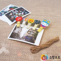 벽장식용 캐릭터 나무집게 / 포토가랜드 만들기 세트 / 인테리어 DIY, 제품선택, 스마일 10P