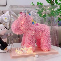 1주년선물 커플 곰 선물 브라이덜샤워 크리스마스 100일 기념일, 생일축하등X빅버전소녀다이아몬드코너조립된순풍패키지