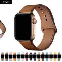 애플워치 호환 스트랩 교체 urvoi band for watch ultra series 8 7 6 5 43se 스포츠 밴드 iwatch 손목 용 정품 스위프트 가죽, 라이트 살구 s, 42 44 45 49mm, 애플워치용