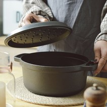 주철 무쇠 양수냄비 캠핑 가정용 찜 스튜 더치오븐