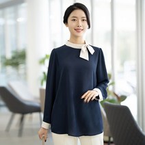 모슬린 엄마옷 리본진주 터틀 블라우스 EBL302022 마담 미시옷 중년여성의류 빅사이즈 50대 60대여성옷