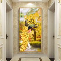 흐르는물 현관 금전운 그림 풍경 보석십자수 재료, 60x110cm