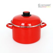 독일 가이타이너 라이트레드 범랑냄비 높은양수22