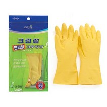 (크린랩) 면코팅 고무장갑(중) 1박스 100P.홈앤하우스