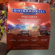 기라델리 초콜렛 스퀘어스 프리미엄 초콜렛 어소트먼트 675g, １개　(개당 55,000원 - 코드251p), 옵션선택
