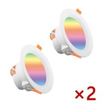 LED Downlight WiFi TUYA 똑똑 생활 조광 반점 Bluetooth 램프 7W 9W 15W B 변화 Alexa Google 가정 가진 온난 차가운 빛 일, 2pcs Downlight_15W | CHINA