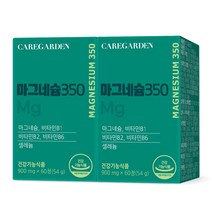 케어가든 마그네슘 350 2박스 4개월분 60정 2개