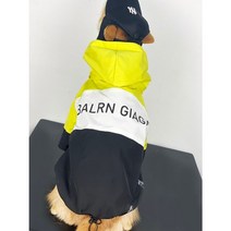 강아지케이프 tawneybear 애완 동물 강아지 비옷 야외 ​​방수 옷 후드 점프 개, 노란색, xxxl