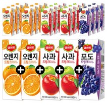 빠른배송 (56팩)델몬트 드링크팩(190ml) 혼합구성.오렌지 망고 포도 사과 파인애플 과일주스 팩음료수 주스 사무실 탕비실, 03)델몬트 오렌지x24+사과x24+포