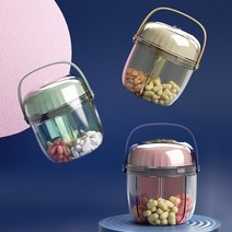 미니플 에코미오 휴대용 요일별 알약 케이스 약통 약케이스 약보관함, 옵션A, 핑크, 1개