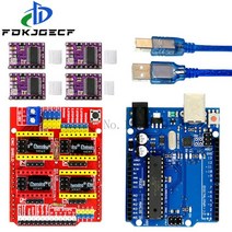 CNC 방패 V3 조각 기계 3D 인쇄 4 개 A4988 DRV8825 드라이버 확장 보드Arduino UNO R3 30cm USB 케이블 376eEA2b5, 02 DRV8825 Kit