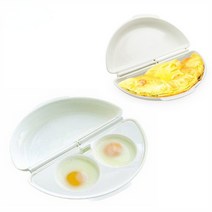 1pcs 유용한 두 계란 전자 레인지 오믈렛 밥솥 팬 microweavable 밥솥 오믈렛 계란 증기선 상자 홈 주방 도구 174