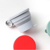 여행용 뚜껑컵 접이식컵 백패킹 캠핑용 머그잔, 1개, 휴대용 머그잔 - 그레이