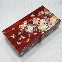 예단사랑 자개보석함 봉채함 외국인선물 현금예단함 답례품 소품, 적색