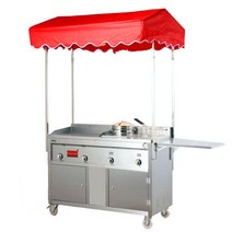 야외 주방 카트 작업대 푸드트럭 철판 요리 선반 낭만포차 토스트 조리대 실외, 4 스낵 카트 일반 (스팟)