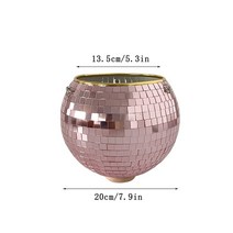 수제토분 블루베리 마늘 대형 화분 오리지널 빈티지 disco ball planter, 로즈 골드-20cm